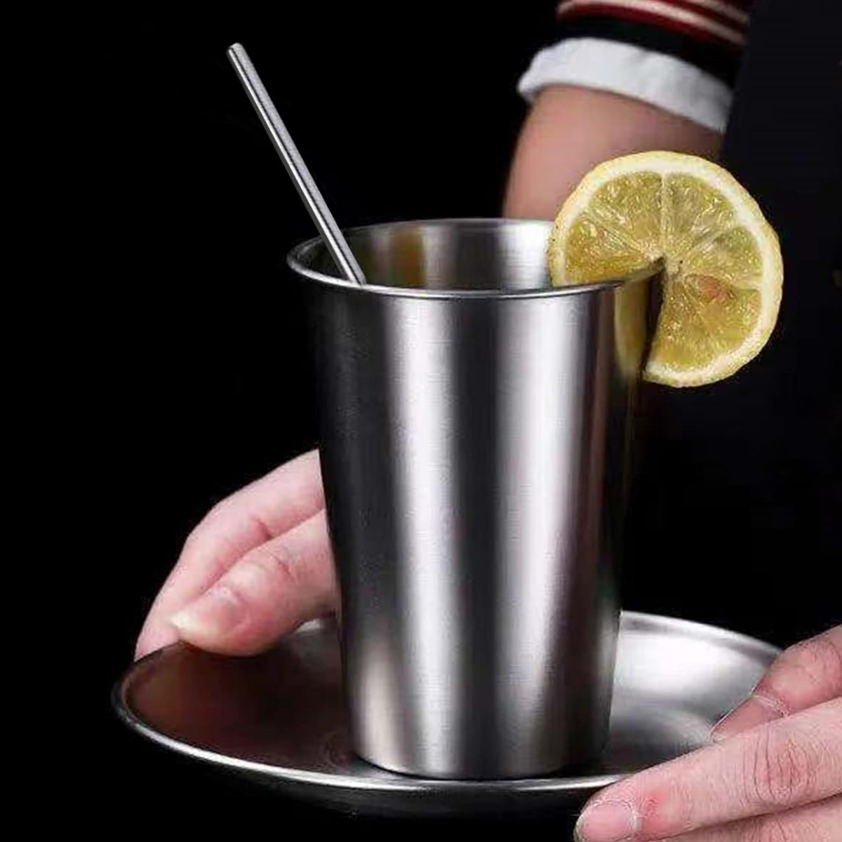 12/17Oz. Stainless Steel Drinking Cup Beer Tumblers 3