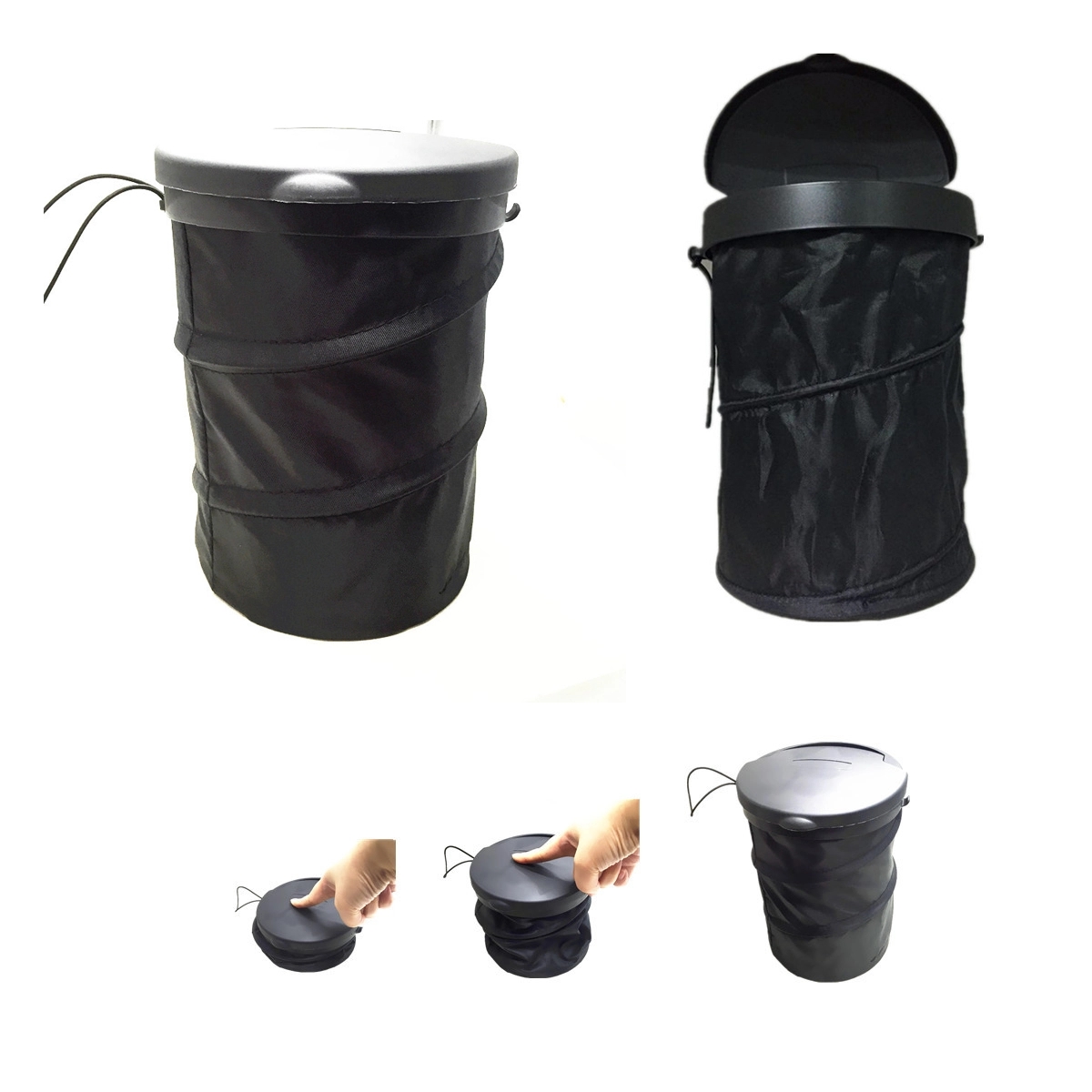 Portable Car Trash Can Collapsible Pop-Up Water Proof Bag 1