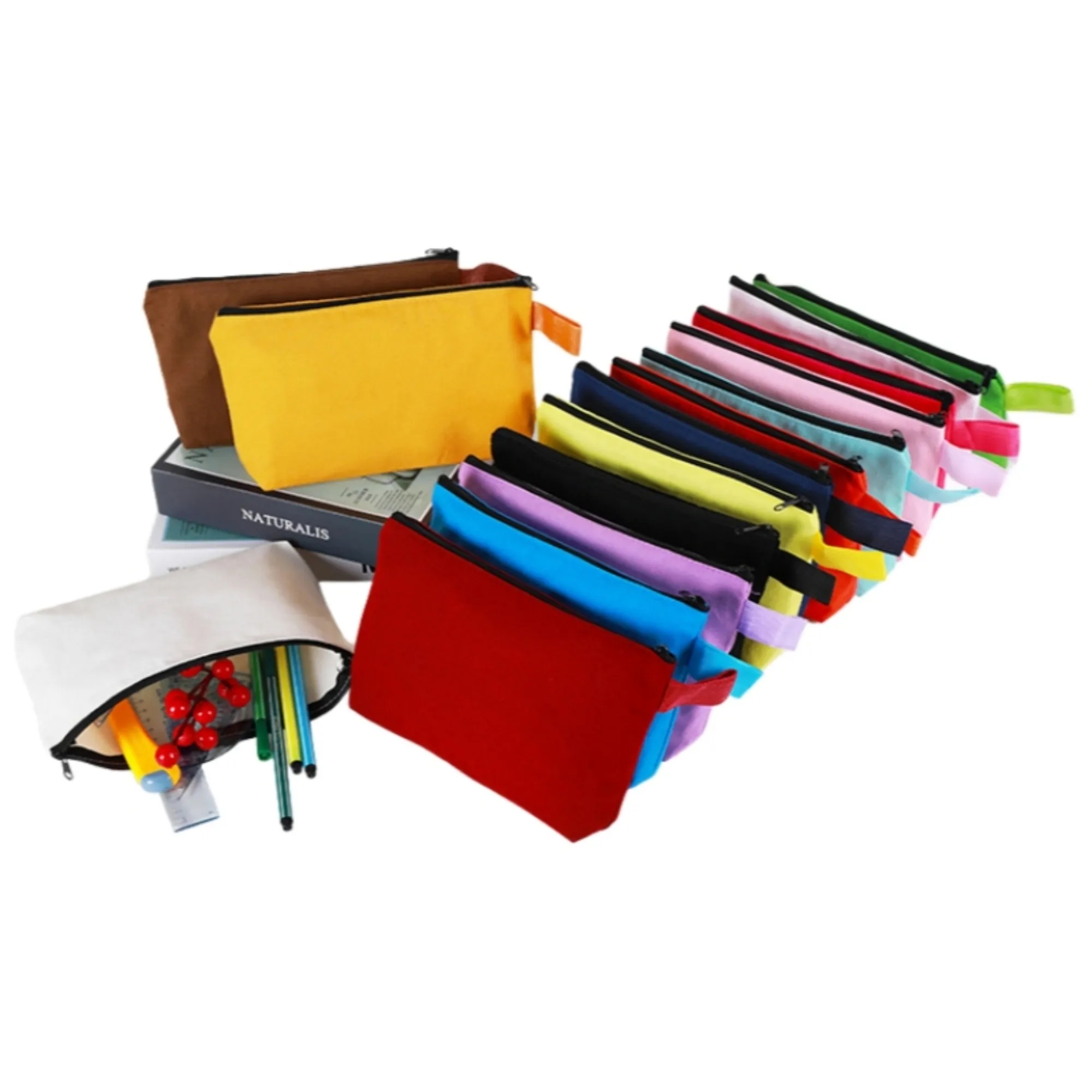 Durable Eco Canvas Pencil Pouch Pen Bags 3