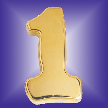 GOLD PLATED METAL #1 PAPERWEIGHT 1
