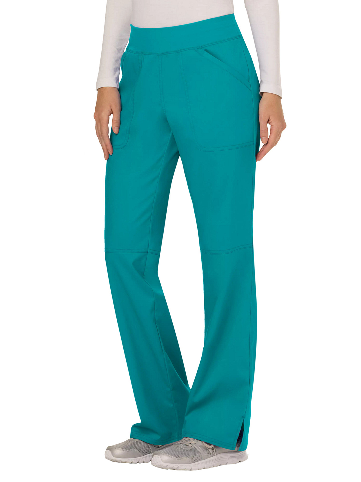 Cherokee - Workwear Revolution - Women's 4-Pocket Mid Rise Straight Leg Pull-on Pant 31