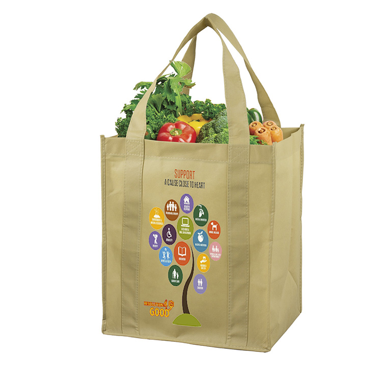 13"W x 15"H x 10"Gusset -"SUPER MEGA" Grocery Shopping Tote Bag 45