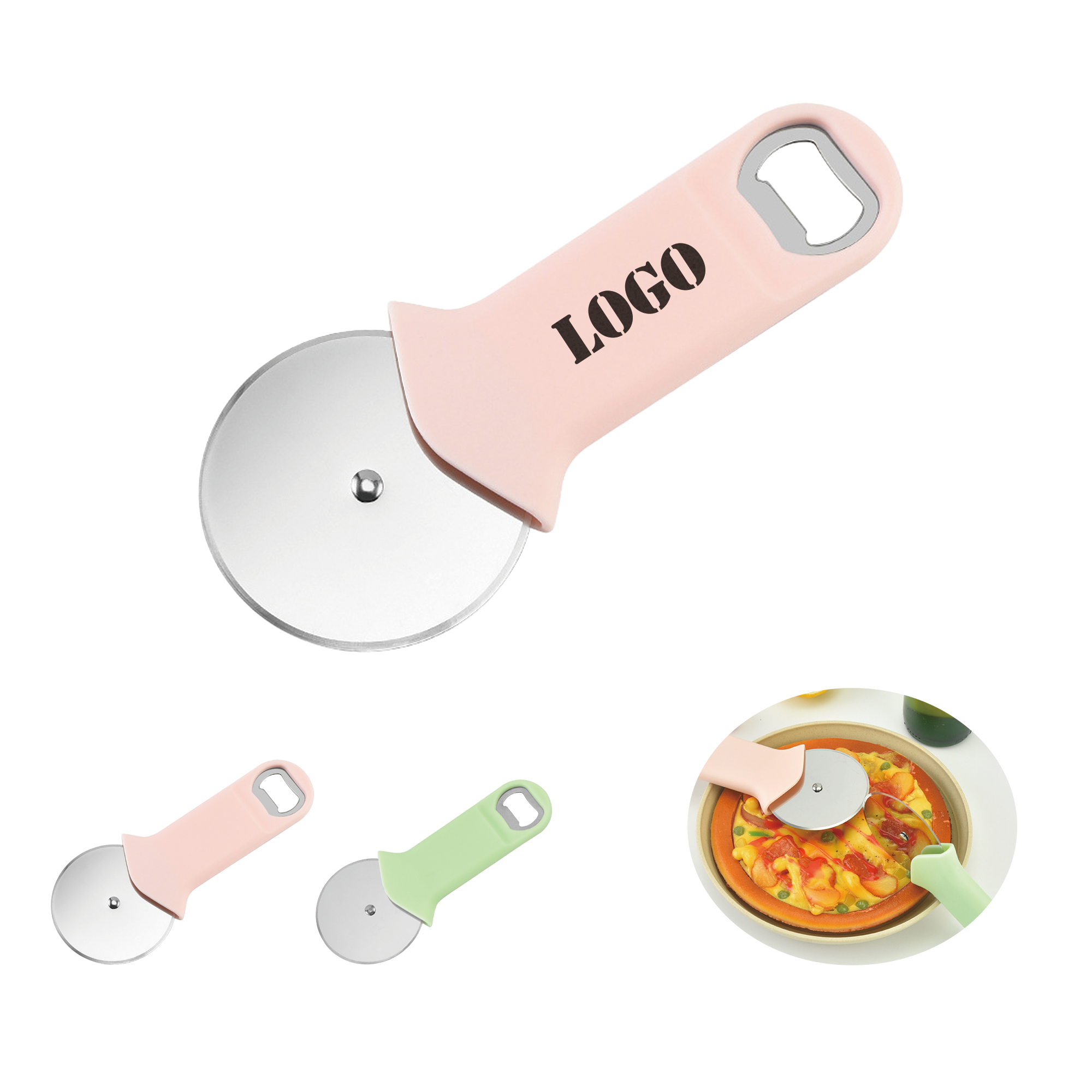 2-in-1 Pizza Cutter with Bottle Opener 2