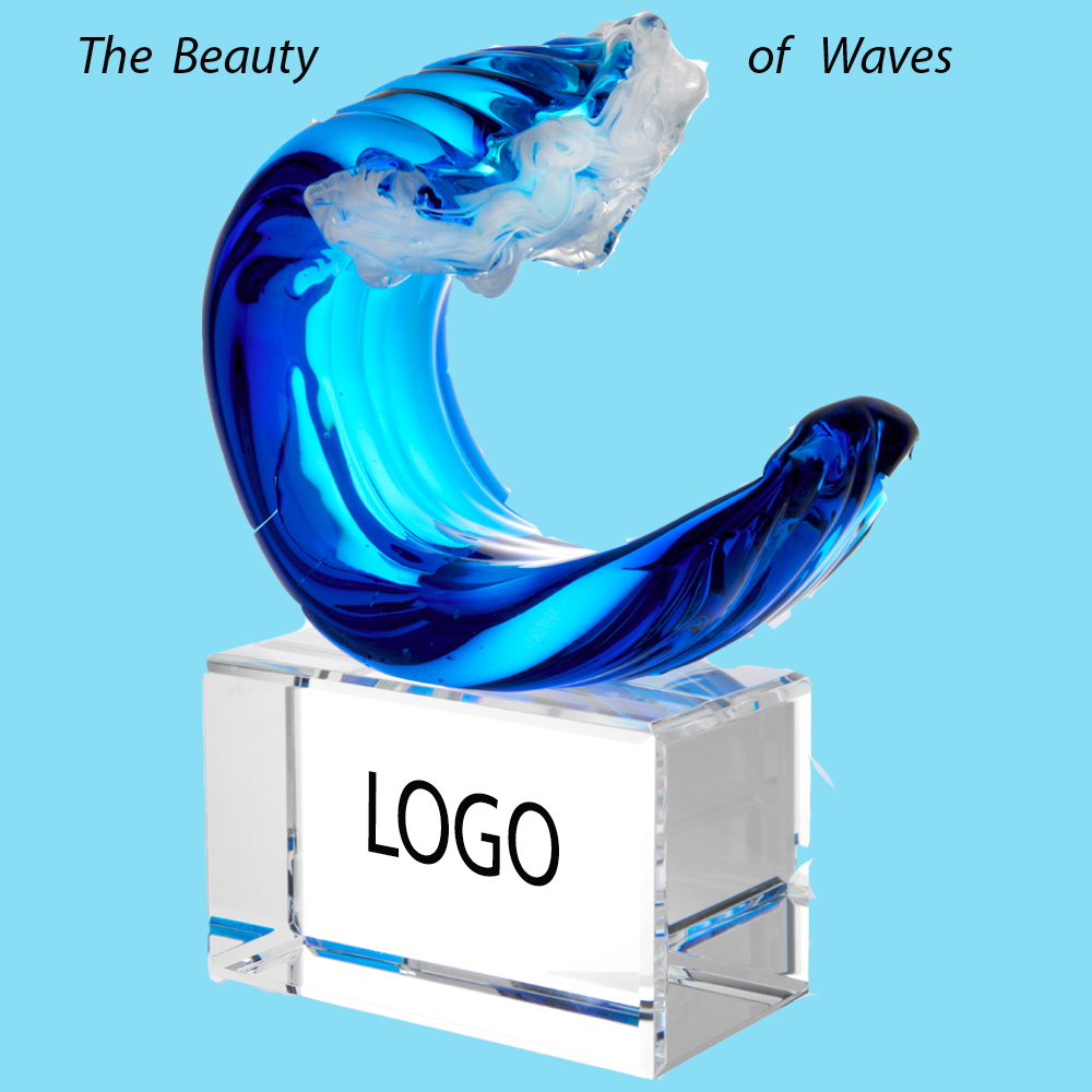Unique Art Glass Tidal Wave. 1
