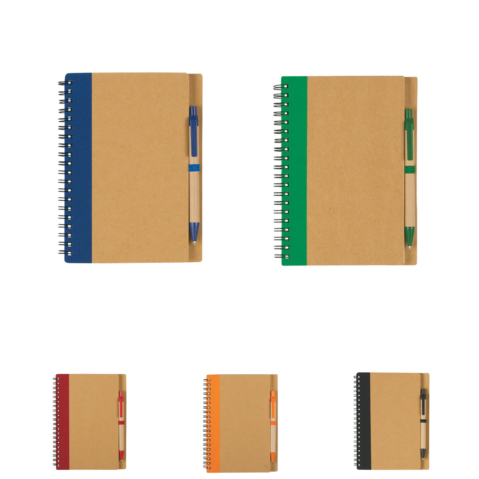 5.5"L X 3.5"W Eco-Friendly Spiral Notebook With Pen 1
