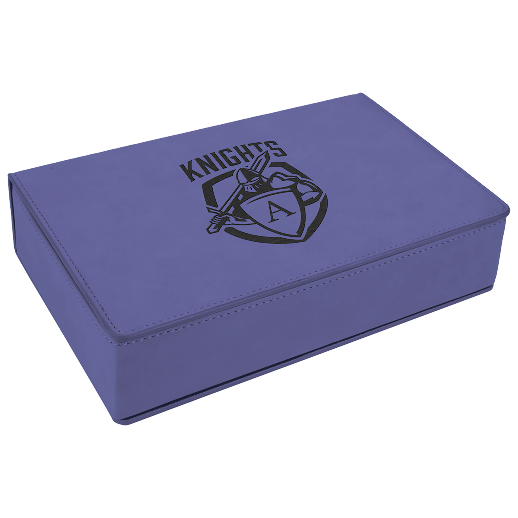 Stainless Steel Purple Leatherette Flask Gift Set 2