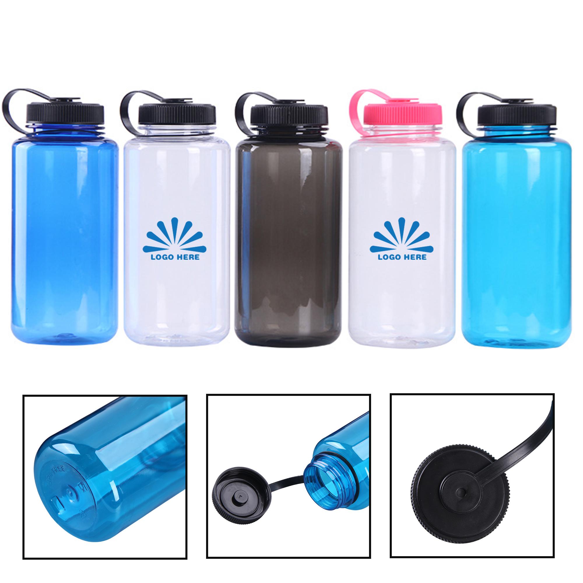 Plastic Wide Mouth Water Bottle 2