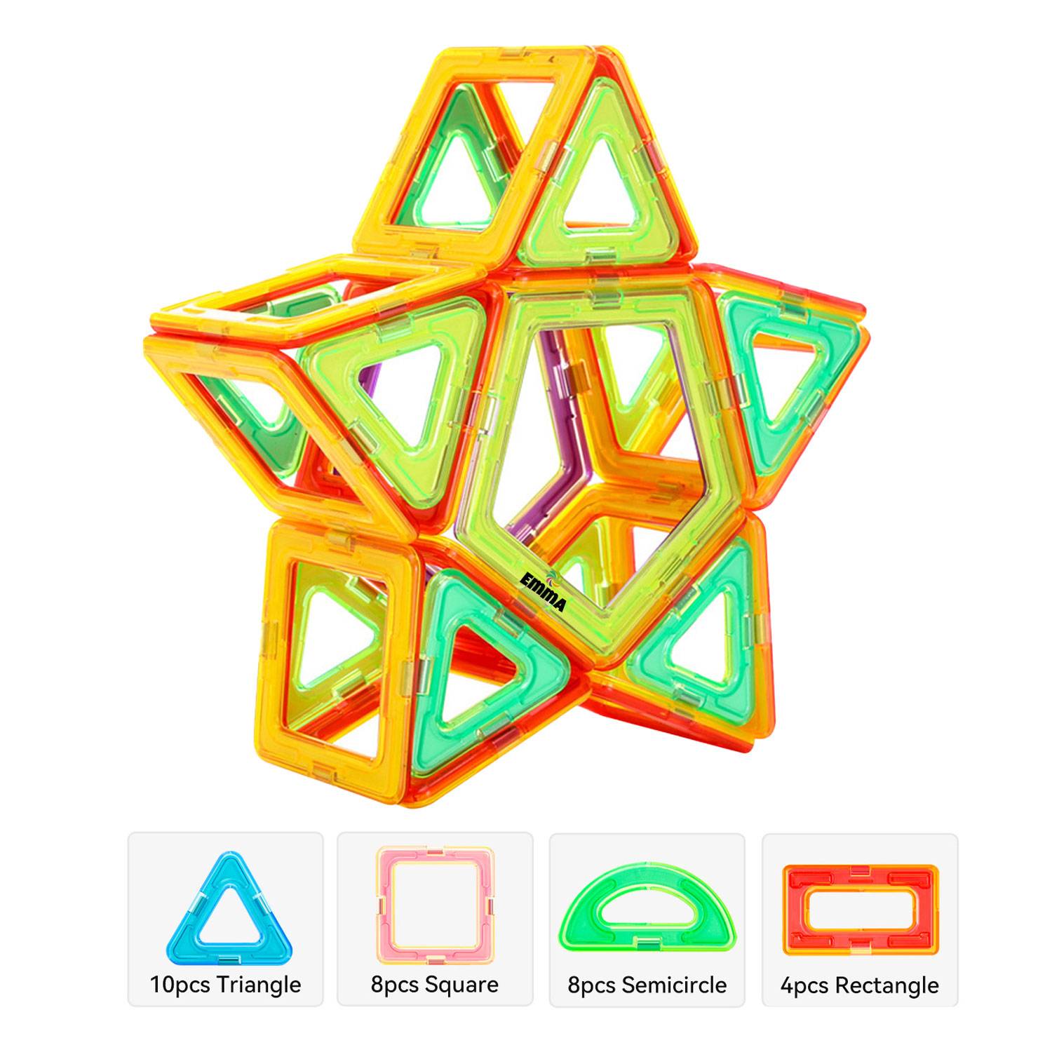Magnetic Blocks Tough Tiles Toy