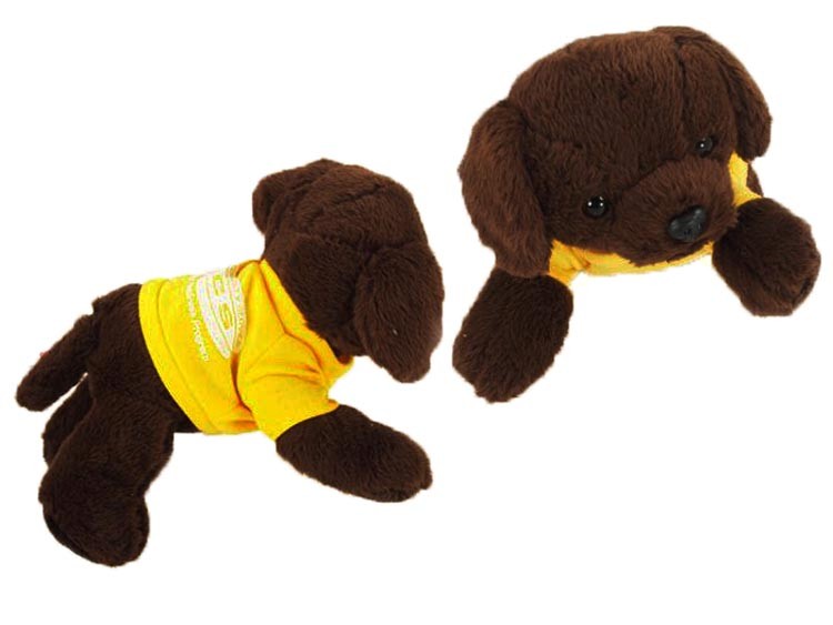 8" Lil' Lucky Labrador with t-shirt and one color imprint 1