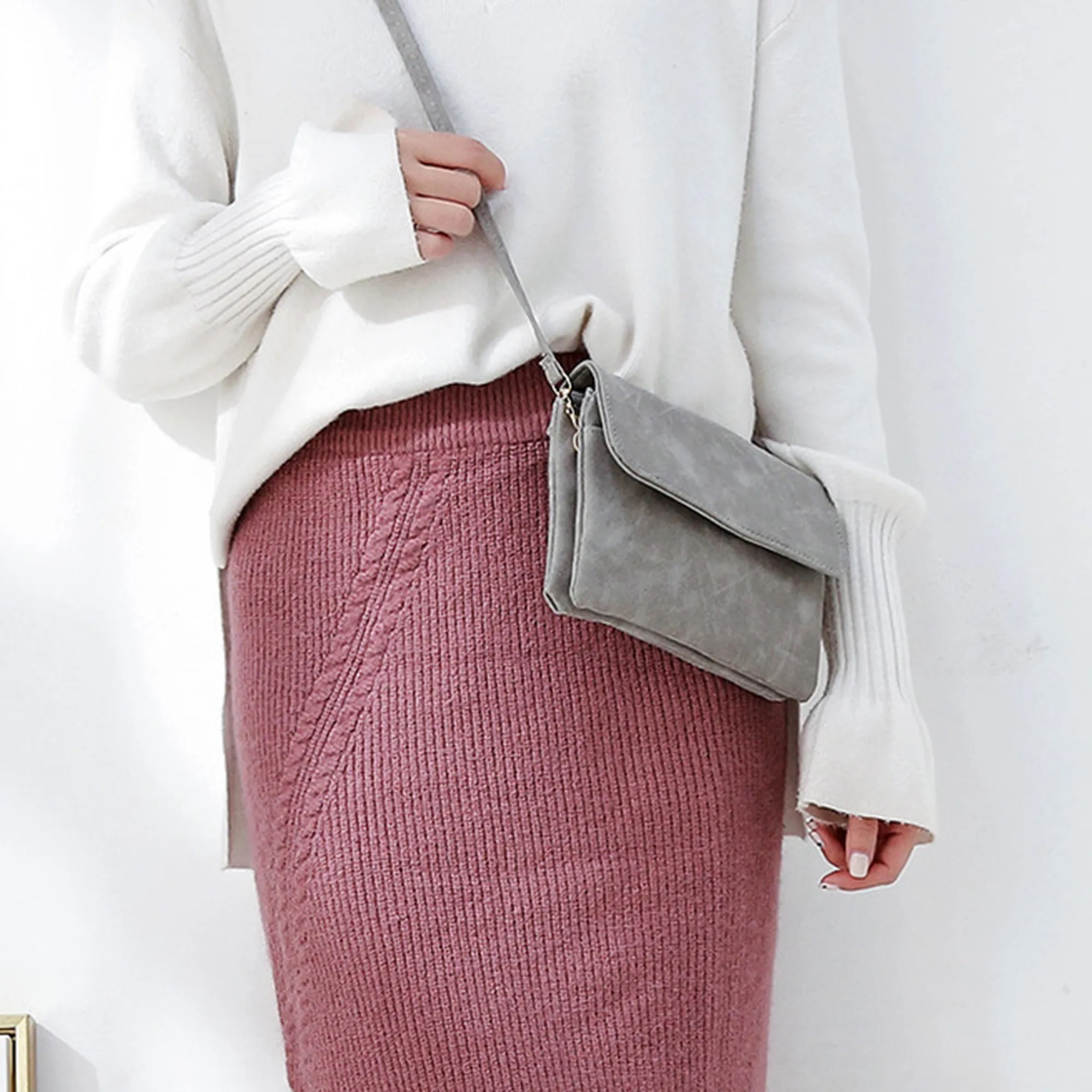 Women's Suede Leather Crossbody Bag 12