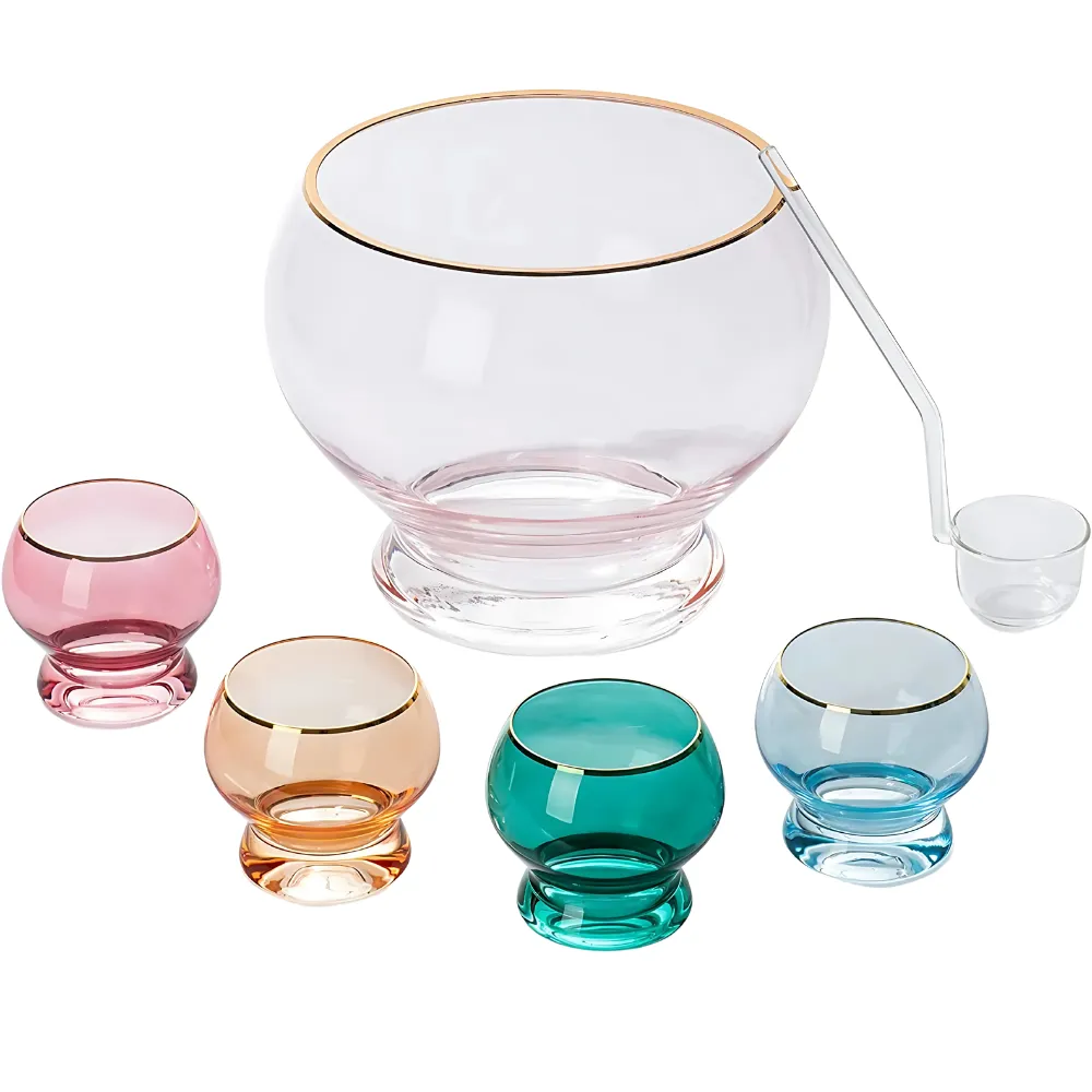 1.7Gal Colorful Punch Bowl Set 2