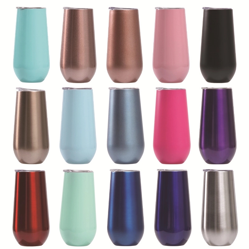 6oz Insulated Champagne Flute Tumbler With Lid 4