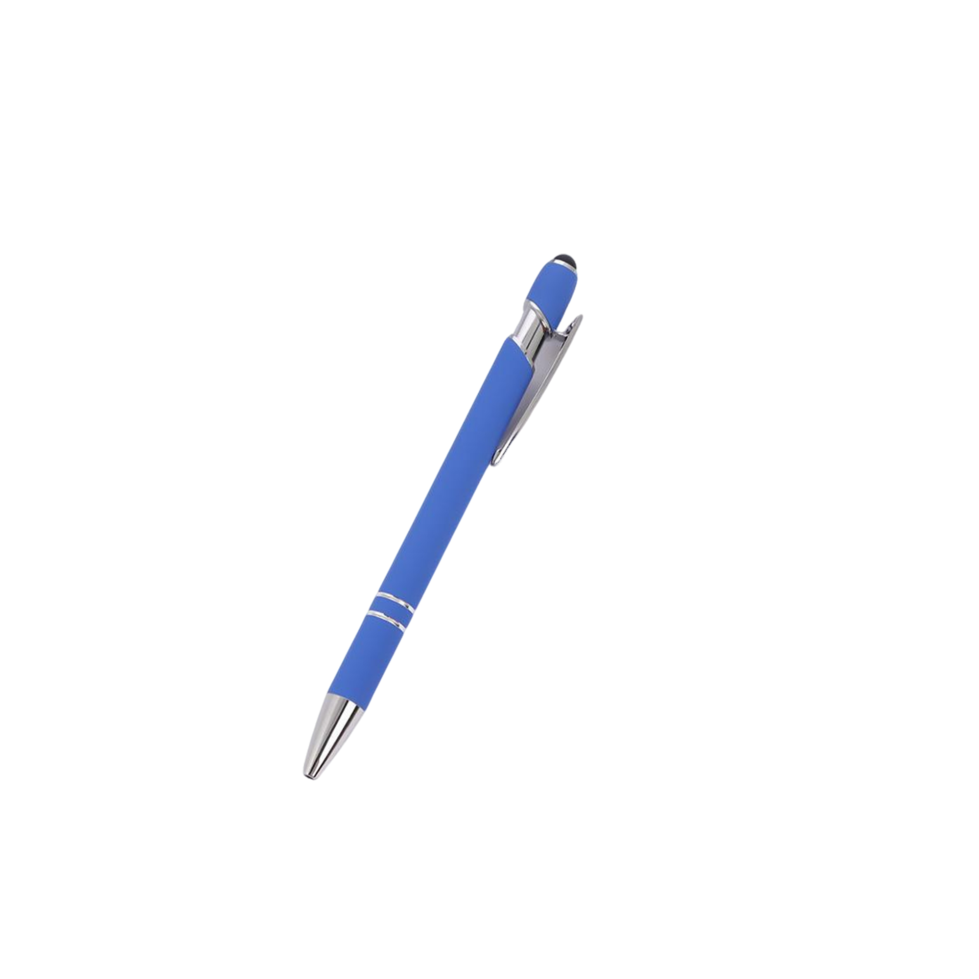 Metal Click Ballpoint Pen With Capacitive Stylus 5.7" 12