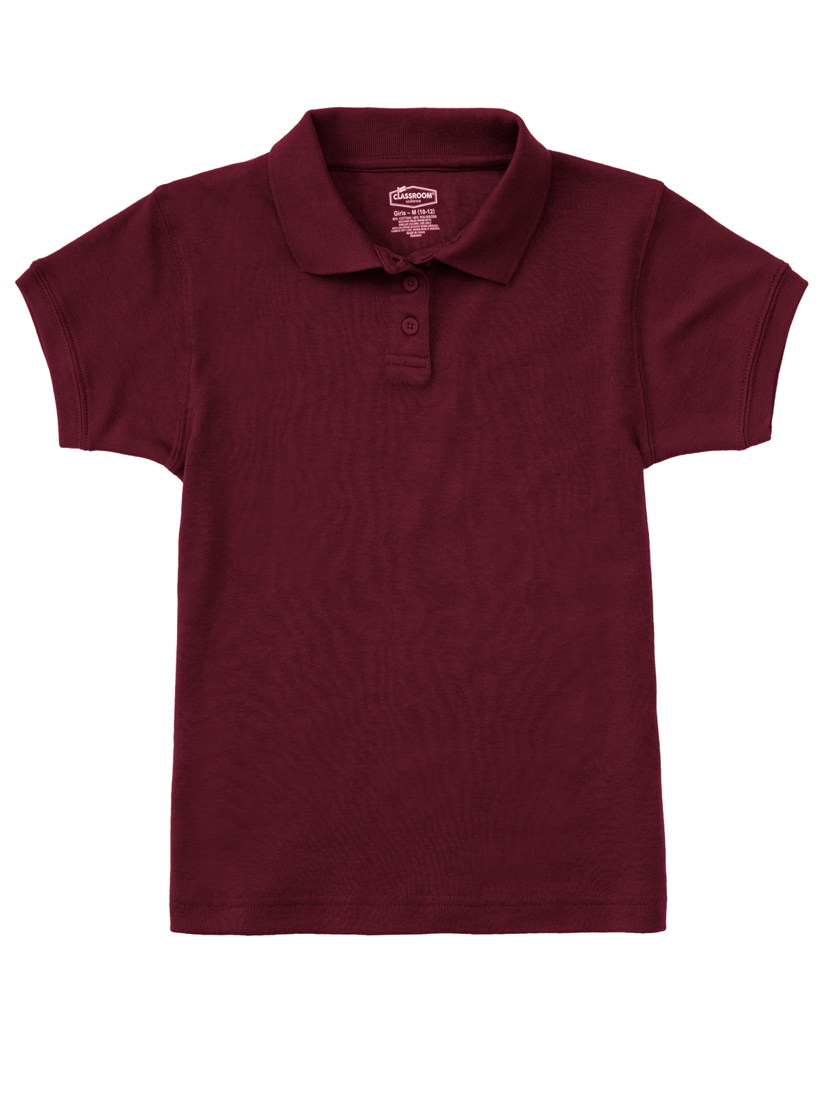 Classroom Uniforms - Girls' Short Sleeve Fitted Interlock Polo 1