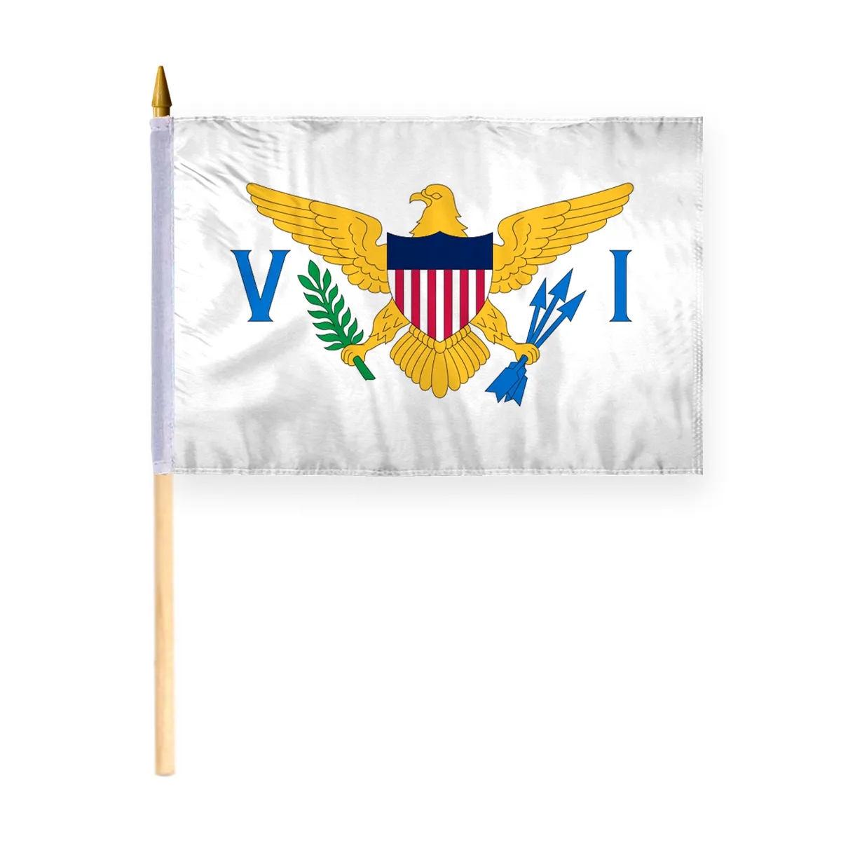 4"x6" & 12"x18'' Virgin Island ePoly Printed Stick Flags 3