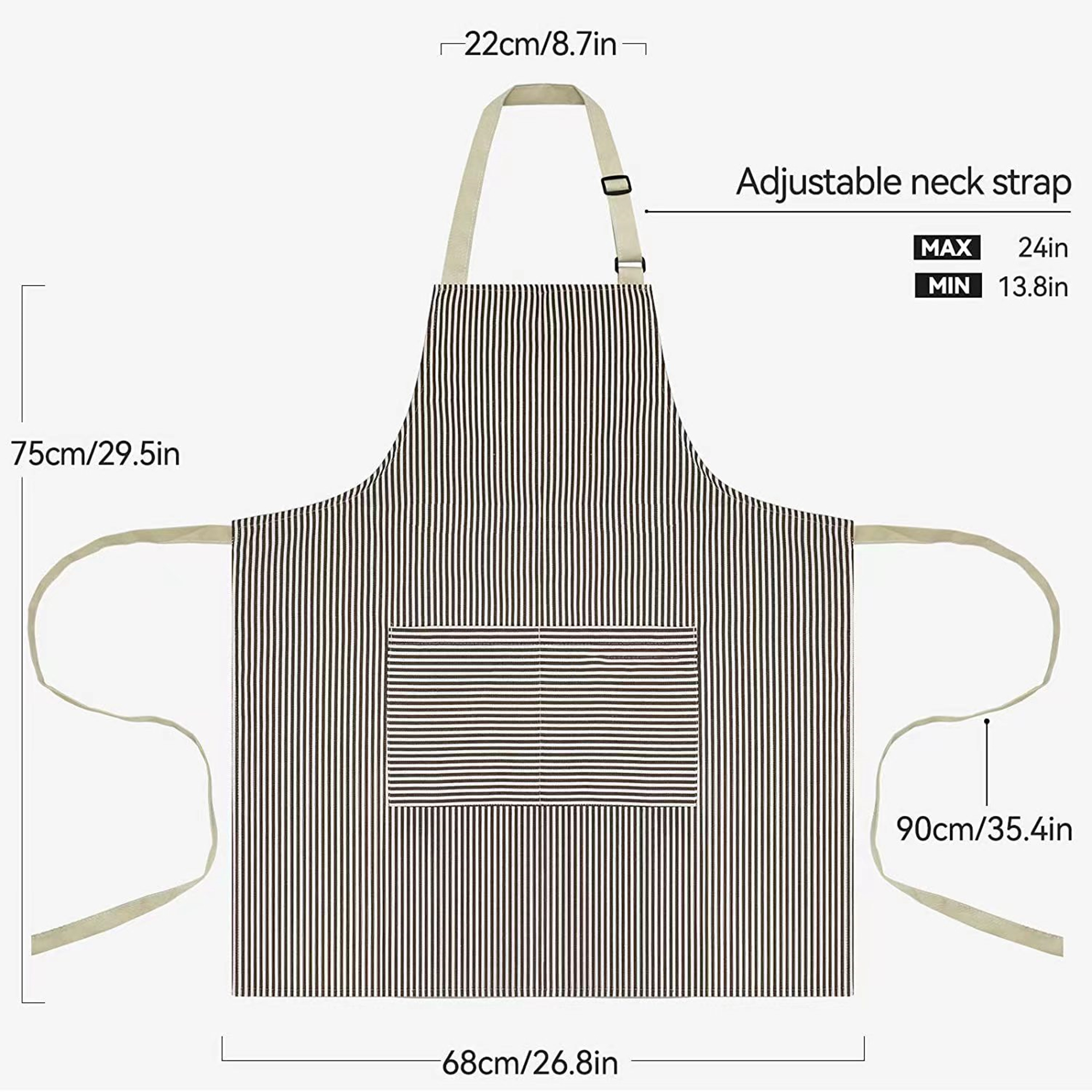 Adjustable Cooking Aprons With 2 Pockets 4