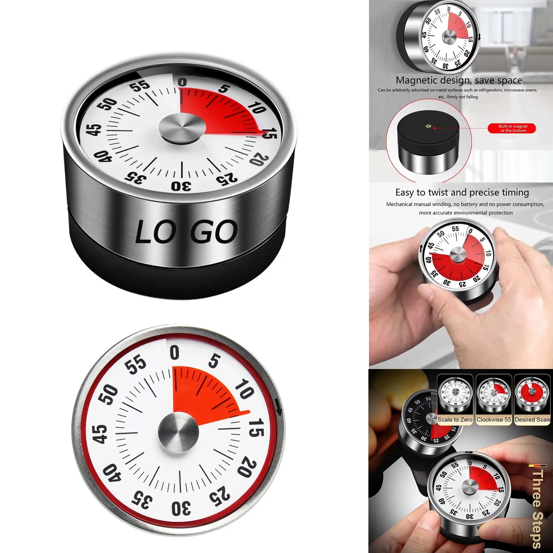Mechanical Timer Student Time Management Reminder Clock 4