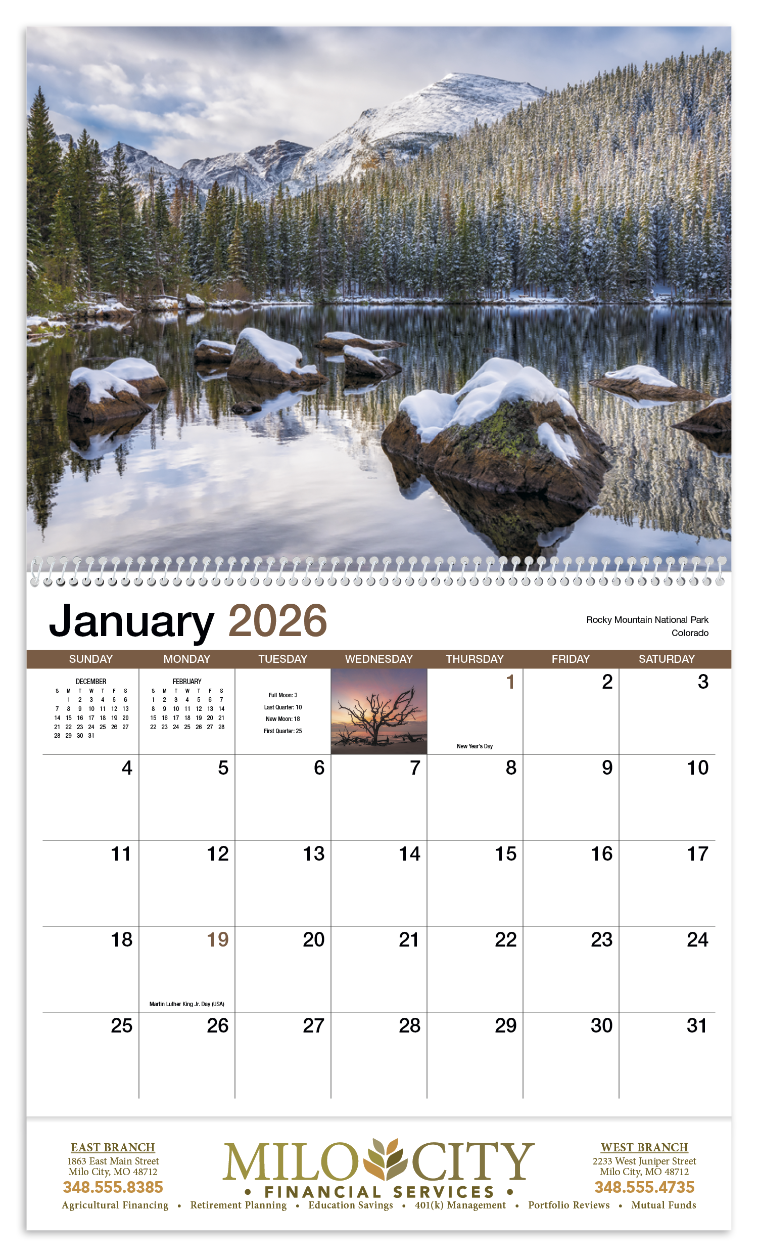 HotLine® Products Scenic America® Appointment Calendar - Spiral 25