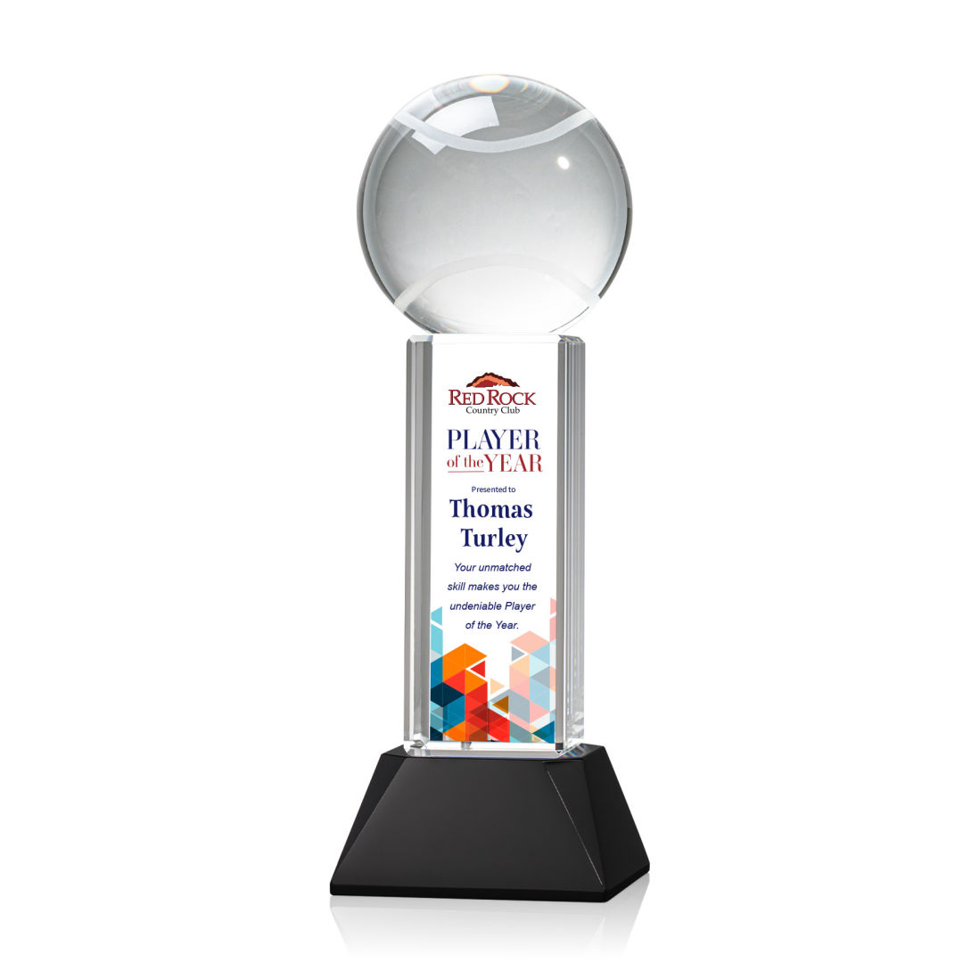 Tennis Ball VividPrint™ Award on Stowe - Black 3