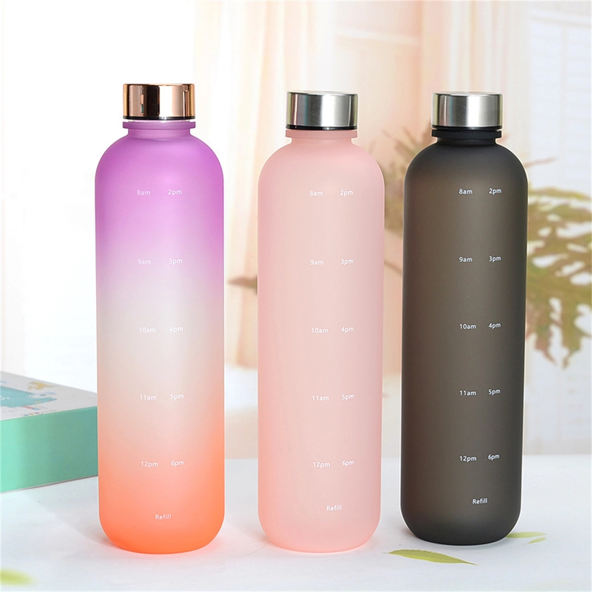 32Oz Motivational Water Bottle With Time Marker To Drink 6