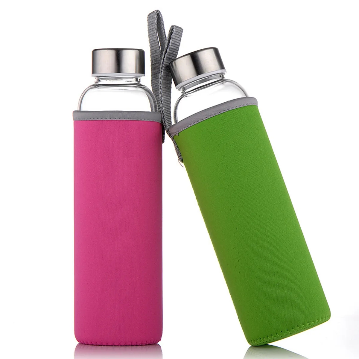18 oz Glass Water Bottles with Sleeves 3