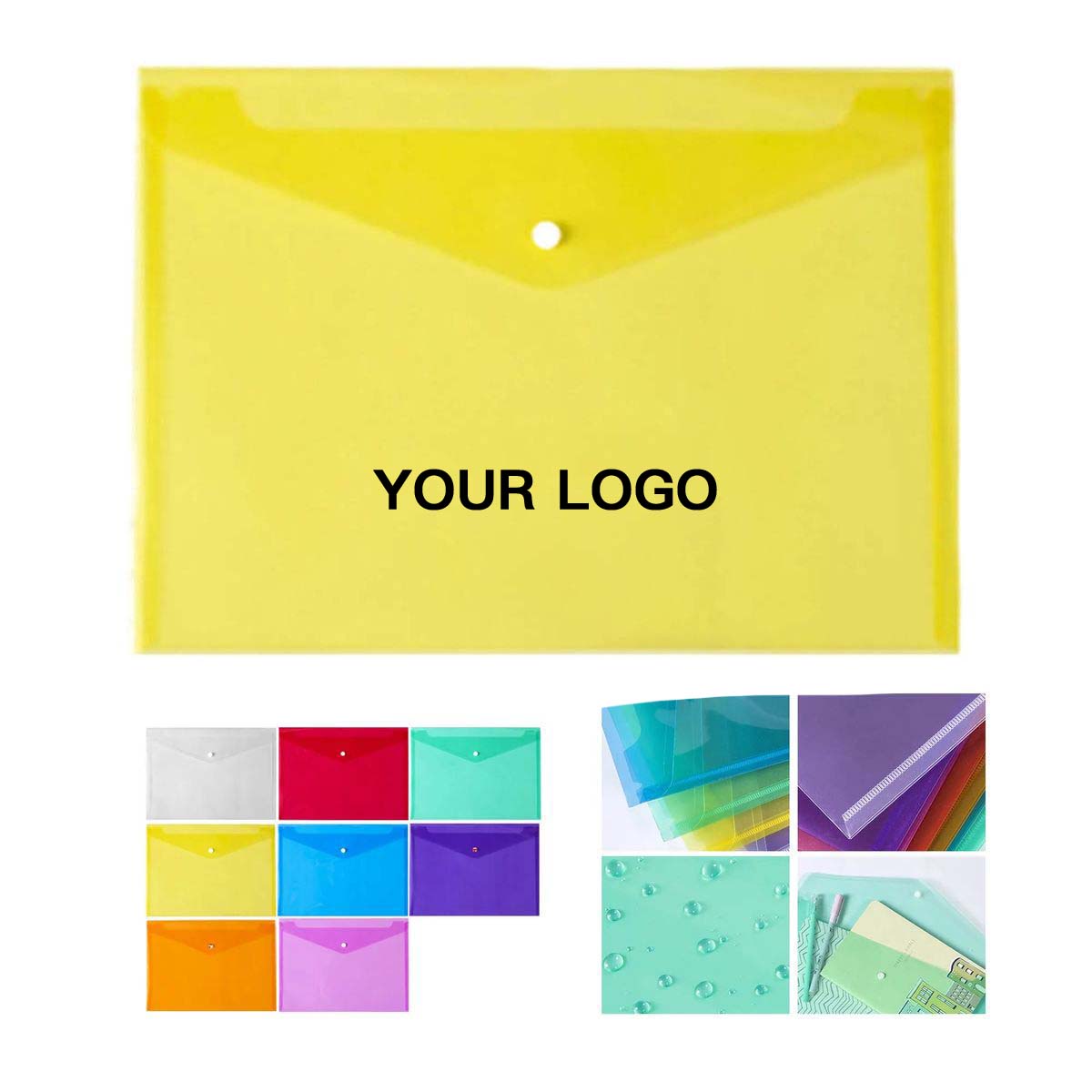PP Snap Document Folder Transparent A4 Storage 8