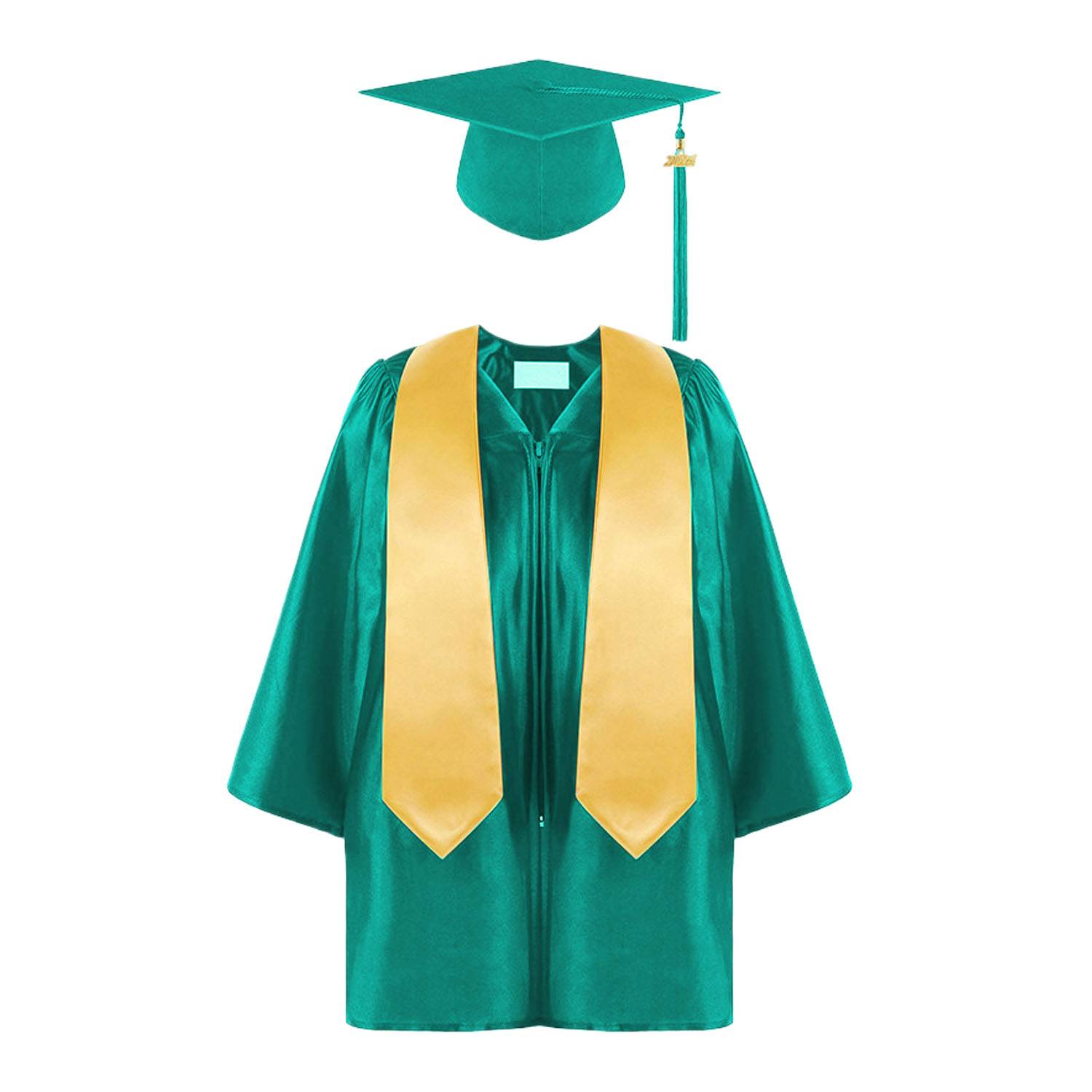 Unisex Classic Polyester Graduation Gown Cap Tassel Set 1