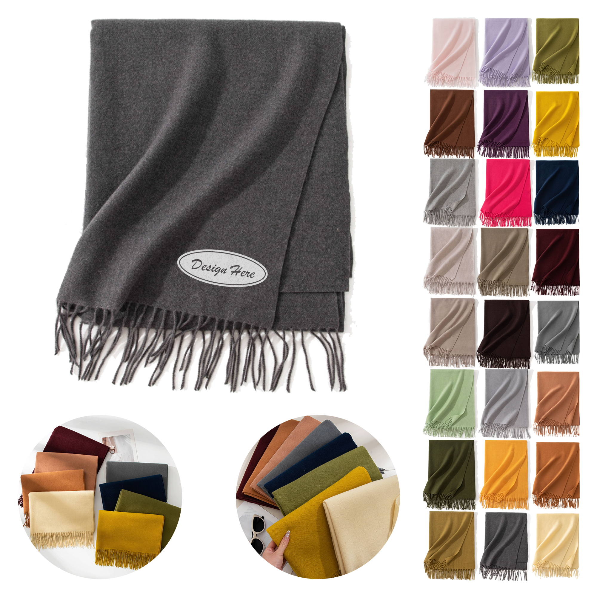 MOQ 50pcs Personalized Winter Scarf 2