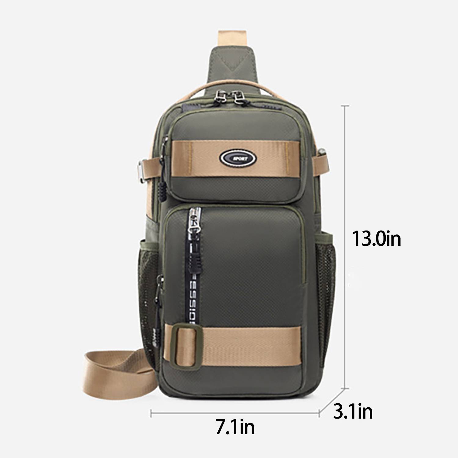 Multi-Pocket Men'S Waterproof Chest Bag 9