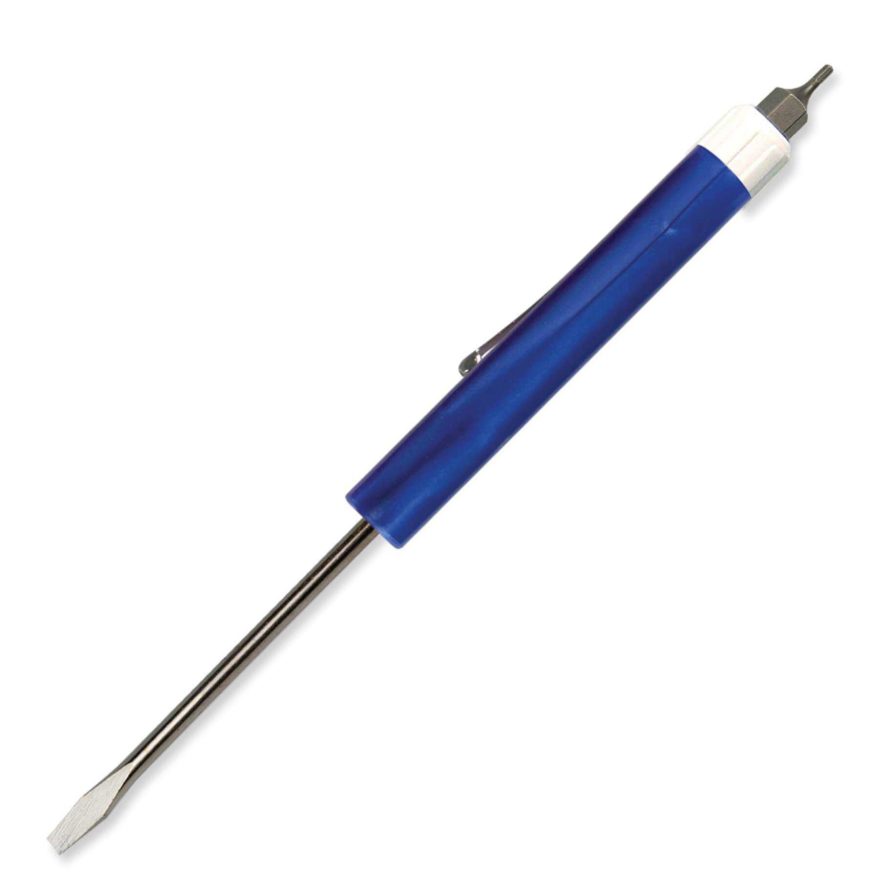 Pocket Screwdriver - 1/8" Flat Tip Blade w/Hex Bit Top 25