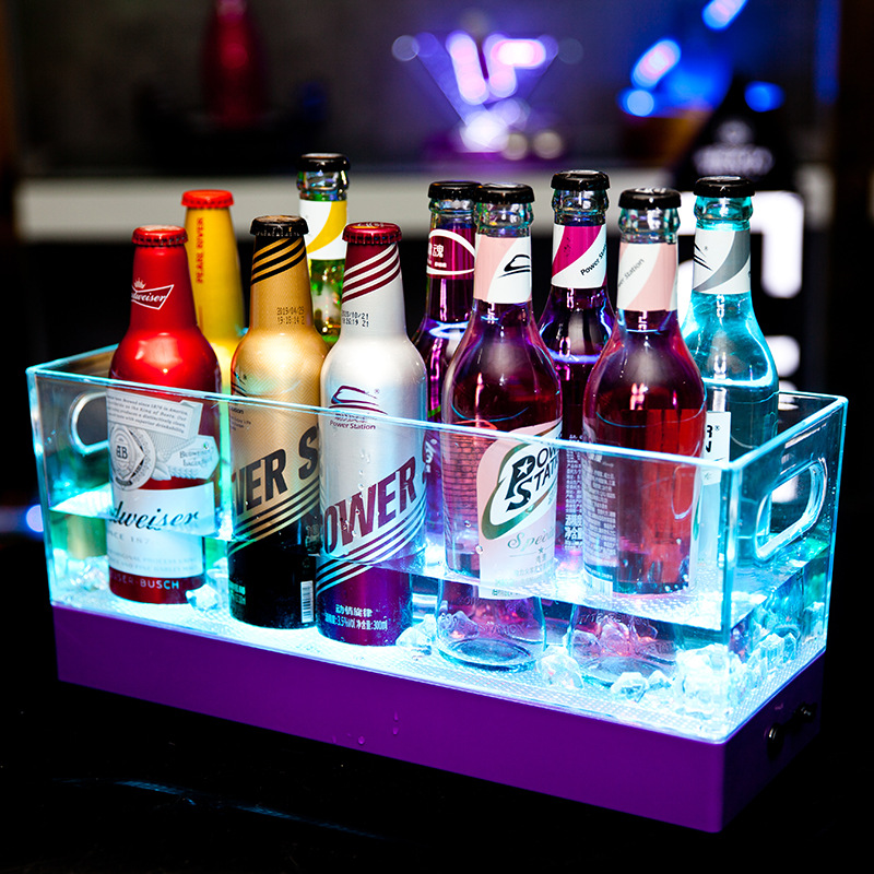 12cs Bottle Square Colors Changing Led Ice Bucket 6