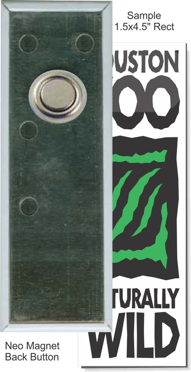 Neo Magnet 1 1/2 Inch X 4 1/2 Inch Rectangular Button 1