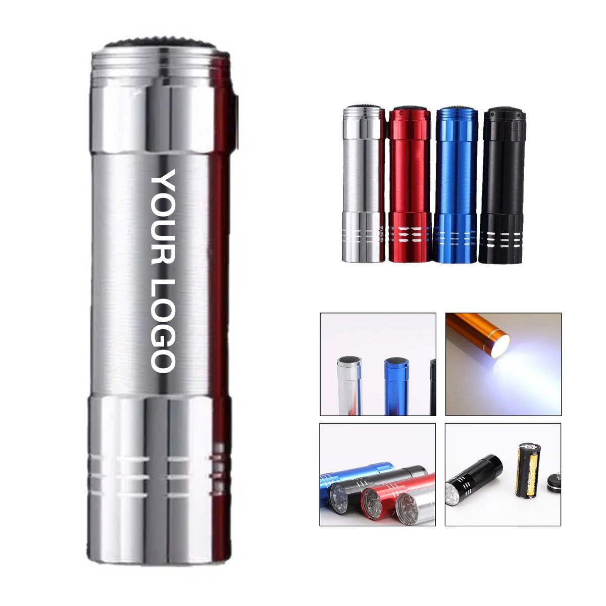 Compact Aluminum Camping Flashlight 9LED Design 3
