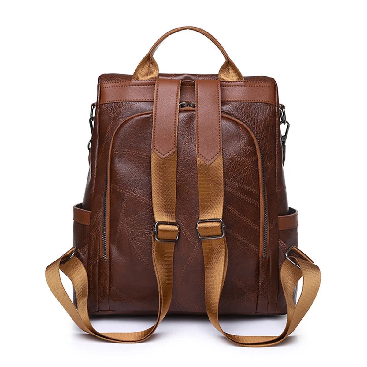 PU Leather Women Backpack Purse Anti-theft Fashion 4