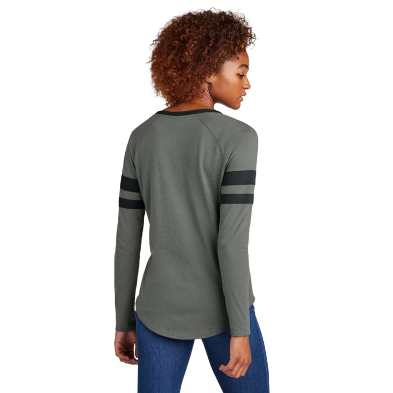 Sport-Tek Women's Halftime Stripe Long Sleeve V-Neck Tee 5
