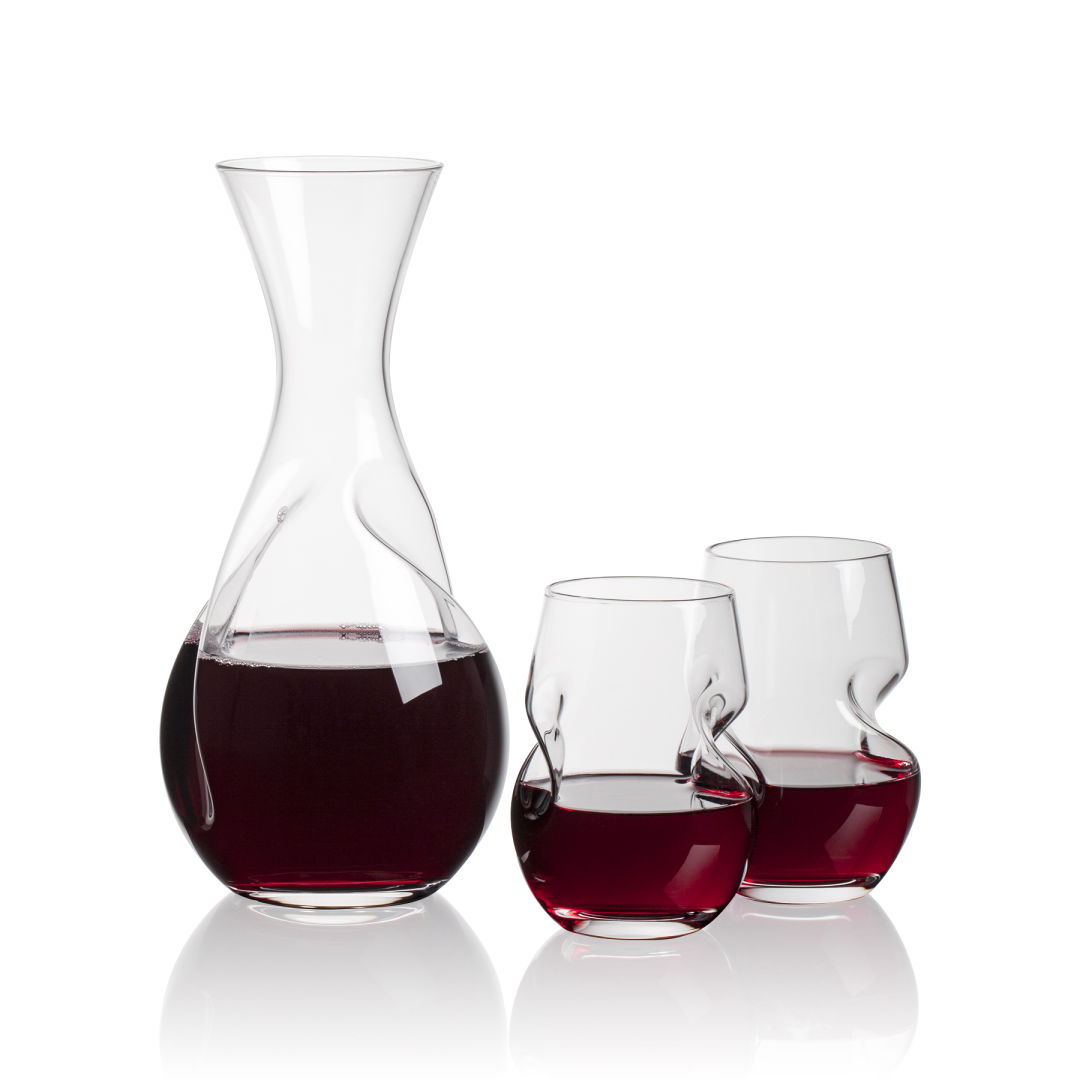 Tallandale Carafe & Stemless Wine 2