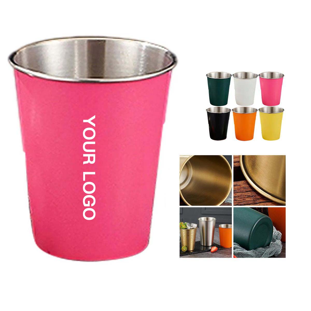 Stainless Steel Beer Cup 12oz Korean Design 3