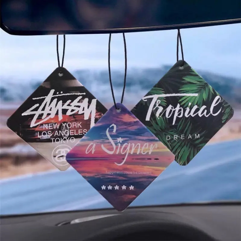 Car perfume tablet air freshener fragrance hanging ornament 6