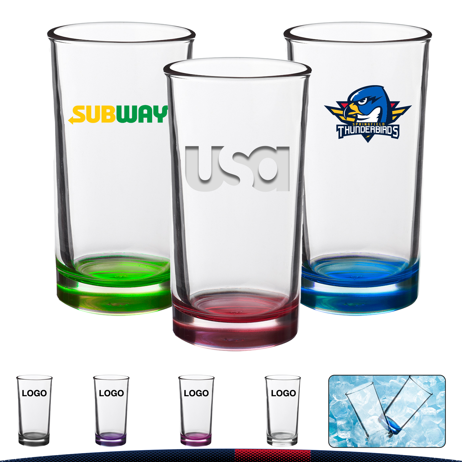 7 oz. Clear Beer Glasses 8
