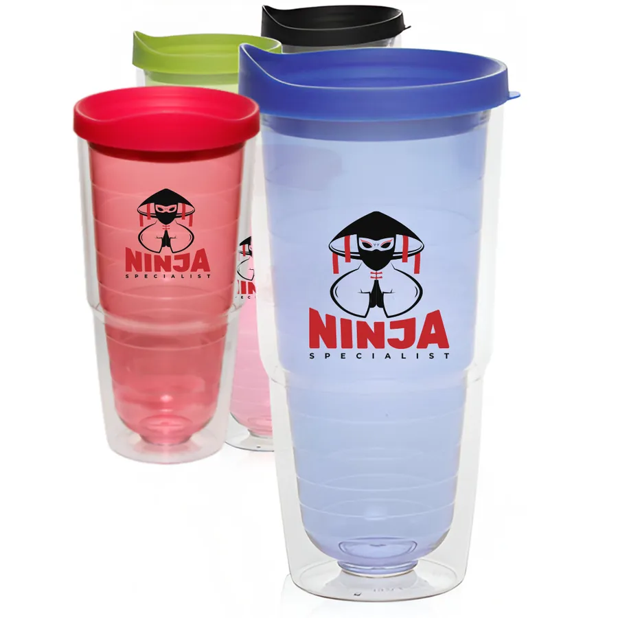 24 Oz Tall Acrylic Sip Drinking Tumblers 2