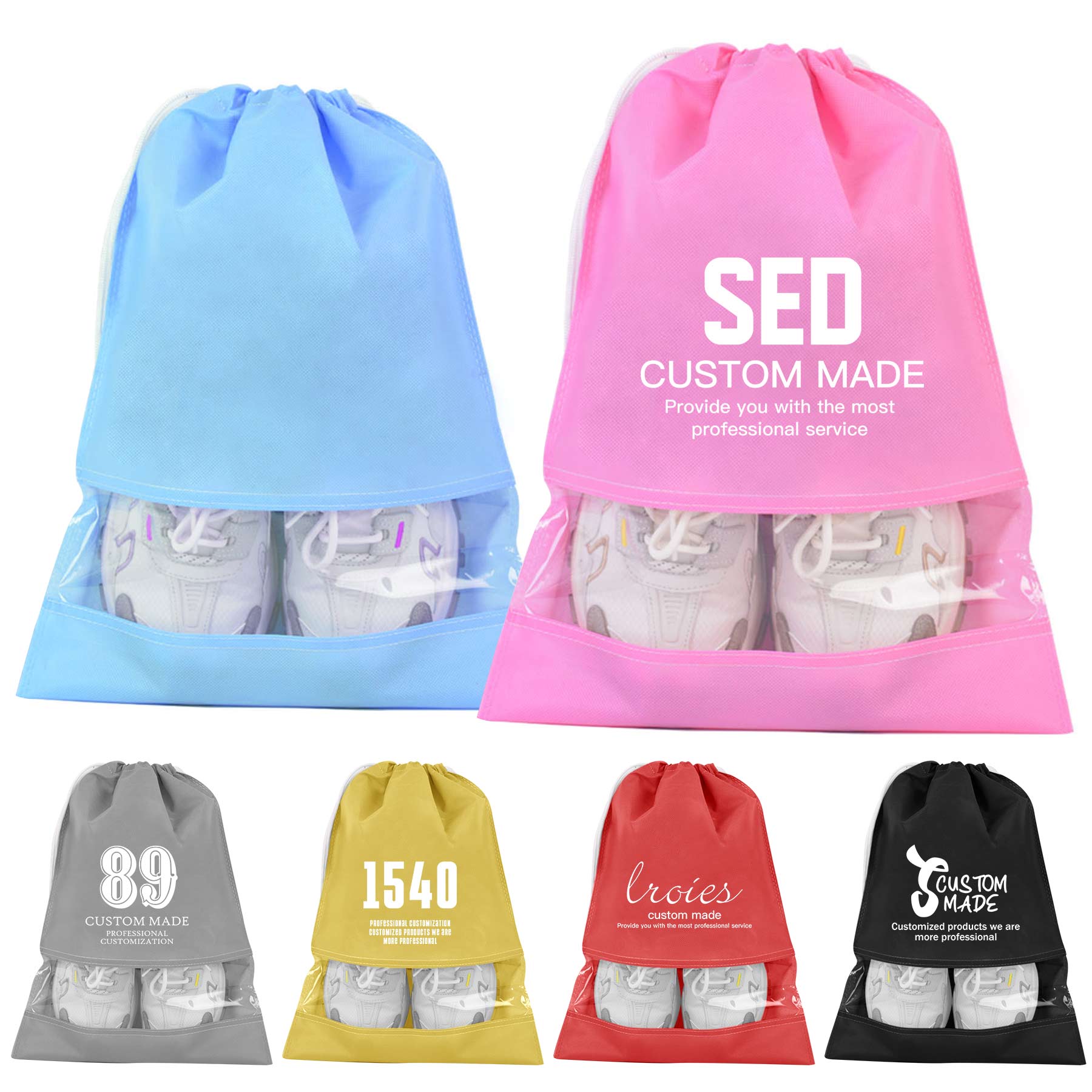 Non-Woven Drawstring Shoe Storage Bag 2