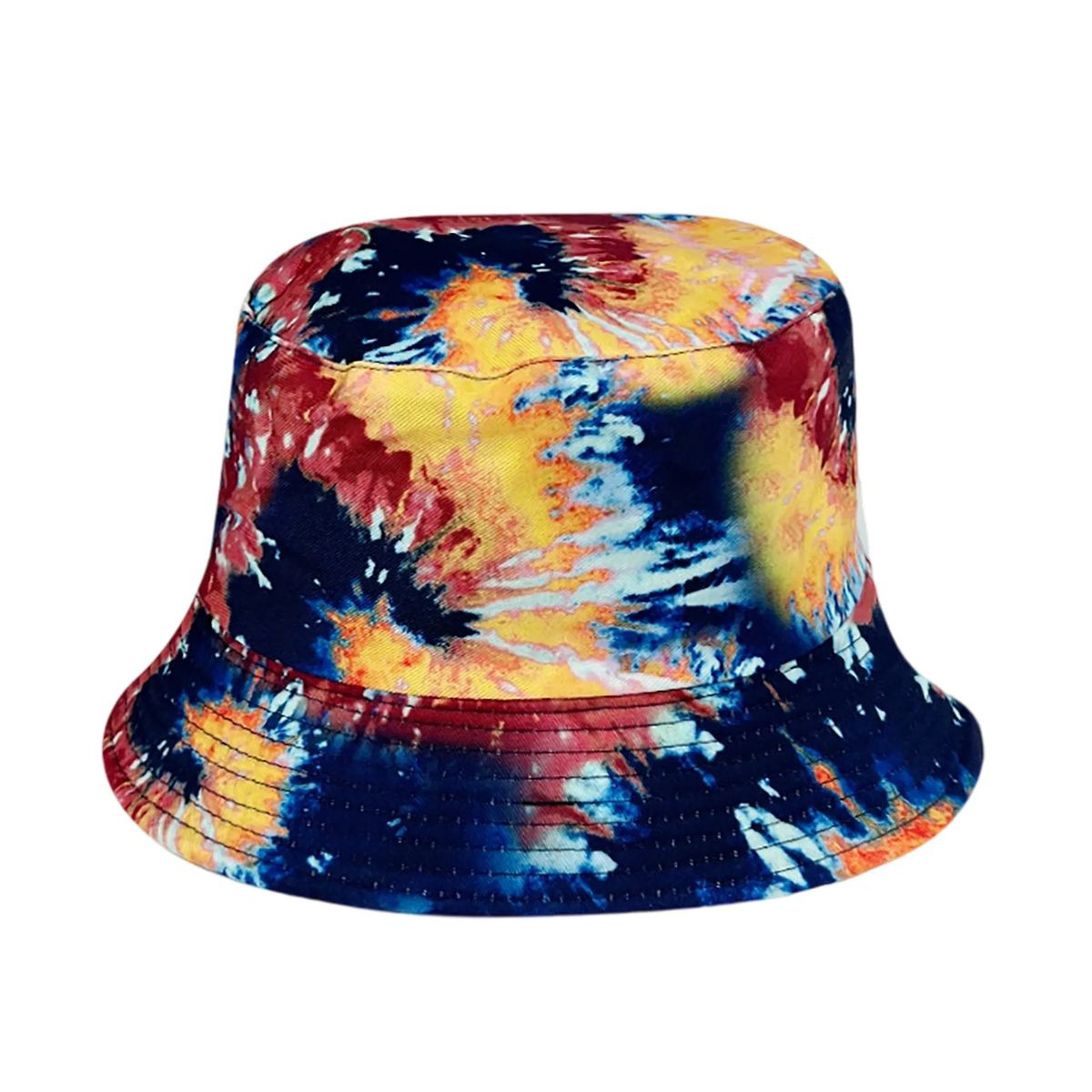 Plastic Tie Dye Hat with Foldable Double Sided Design 50