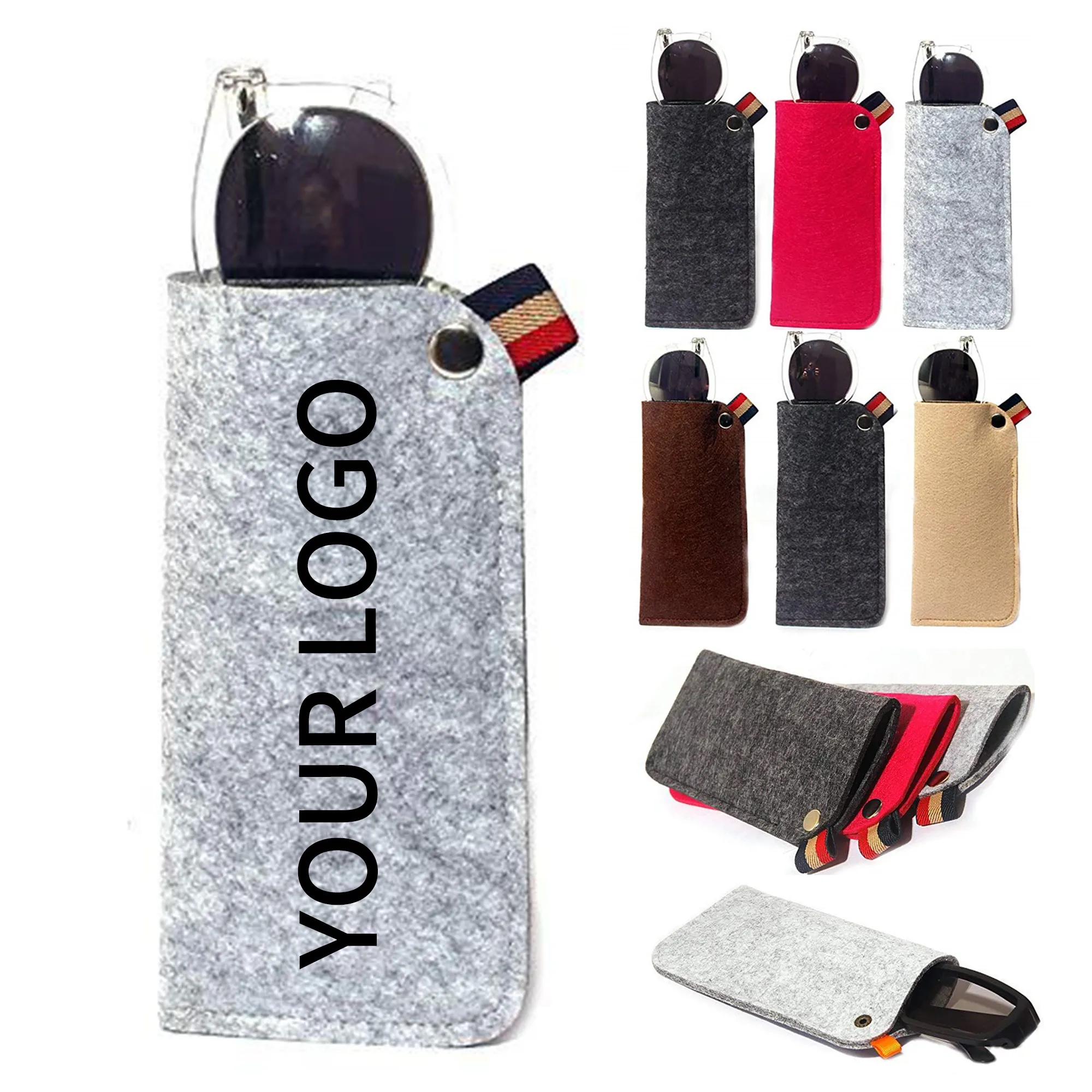 Felt Glasses Pouch Portable Sunglass Sleeve 6
