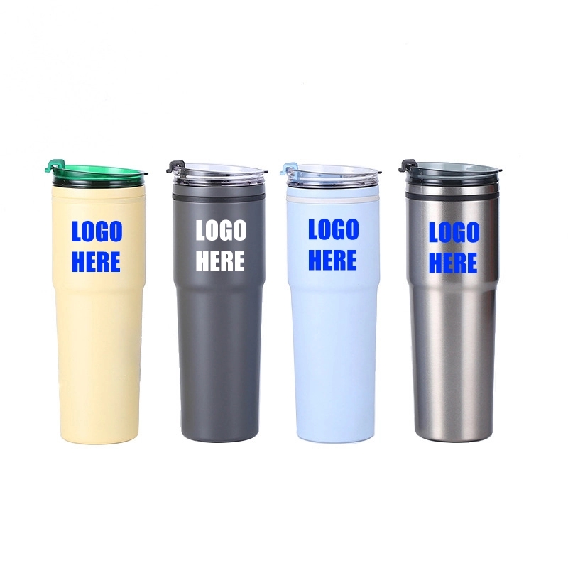 Custom 18 oz Stainless Steel Travel Coffee Mug With Straw 6