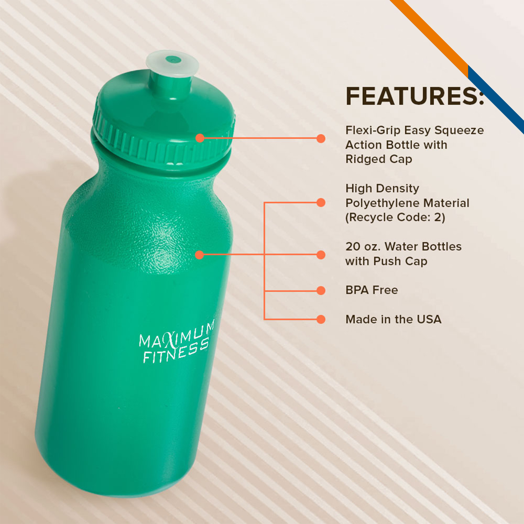 Homer Plastic Sports Bottle - 20 OZ. 8