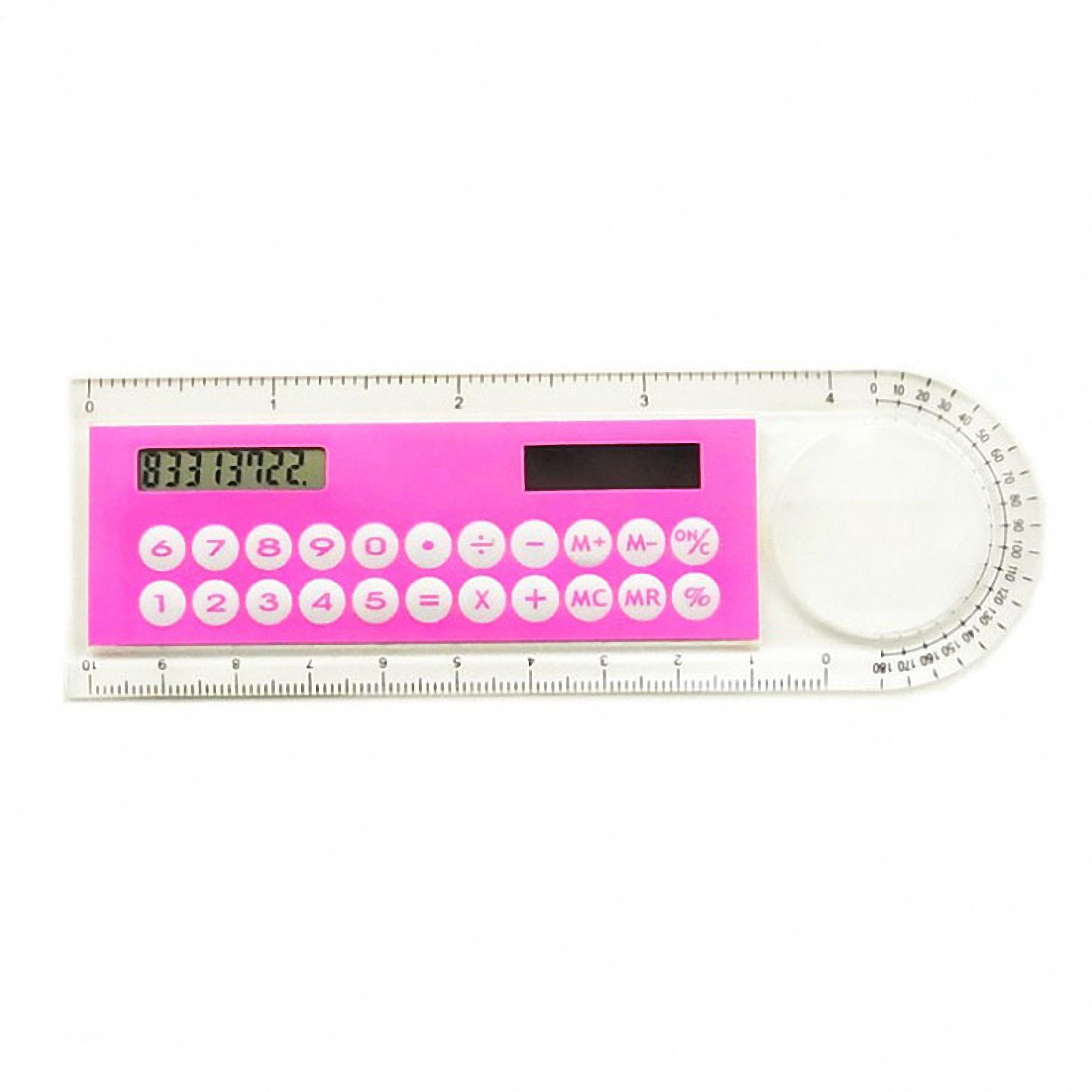 4" Plastic Ruler with Solar Calculator 3