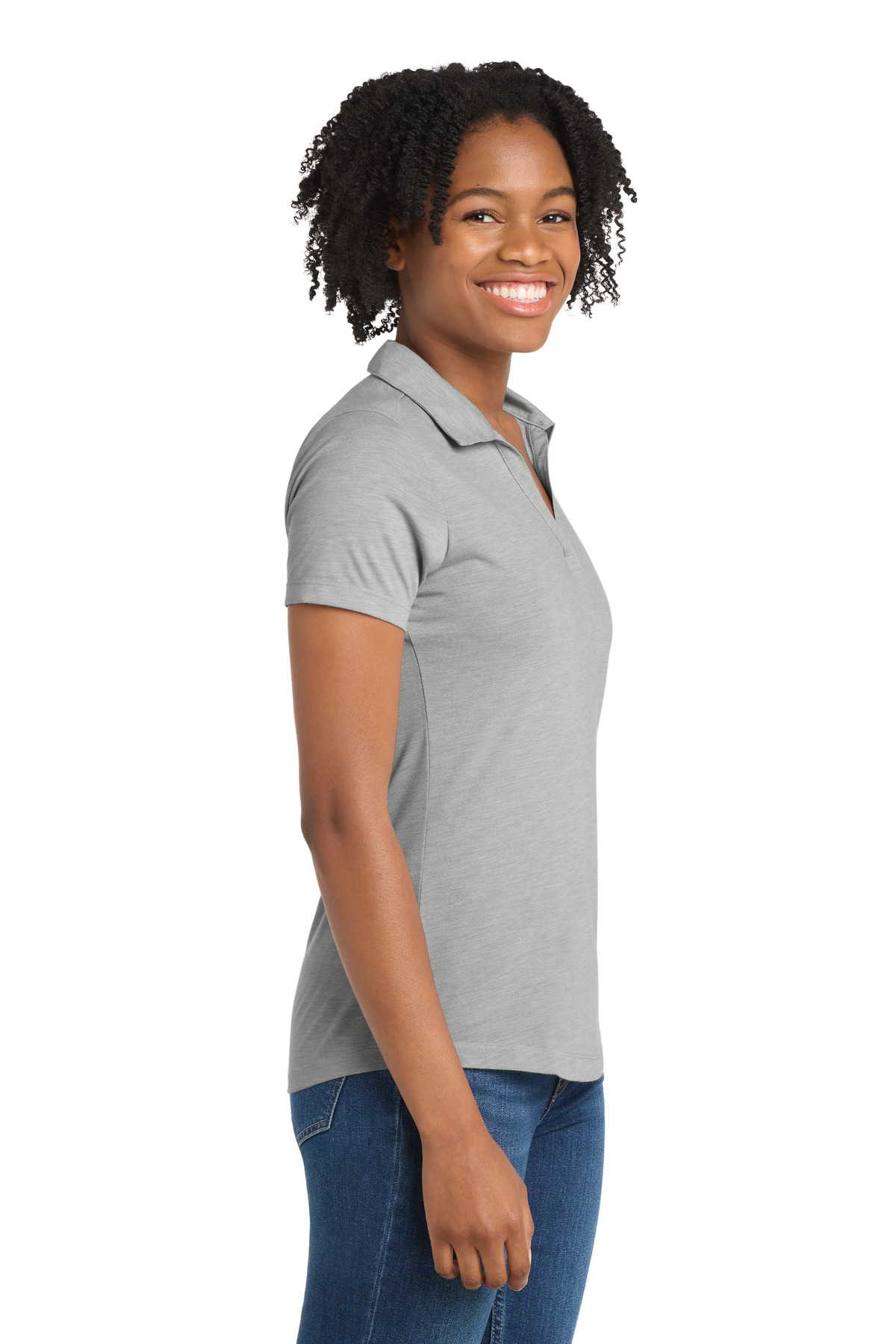Sport-Tek Women's PosiCharge Tri-Blend Wicking Polo. LST405 11