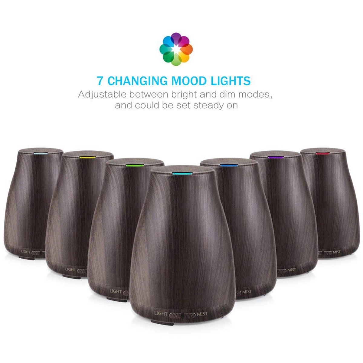7 Colors Lights Upgraded Diffusers for Essential Oils 7