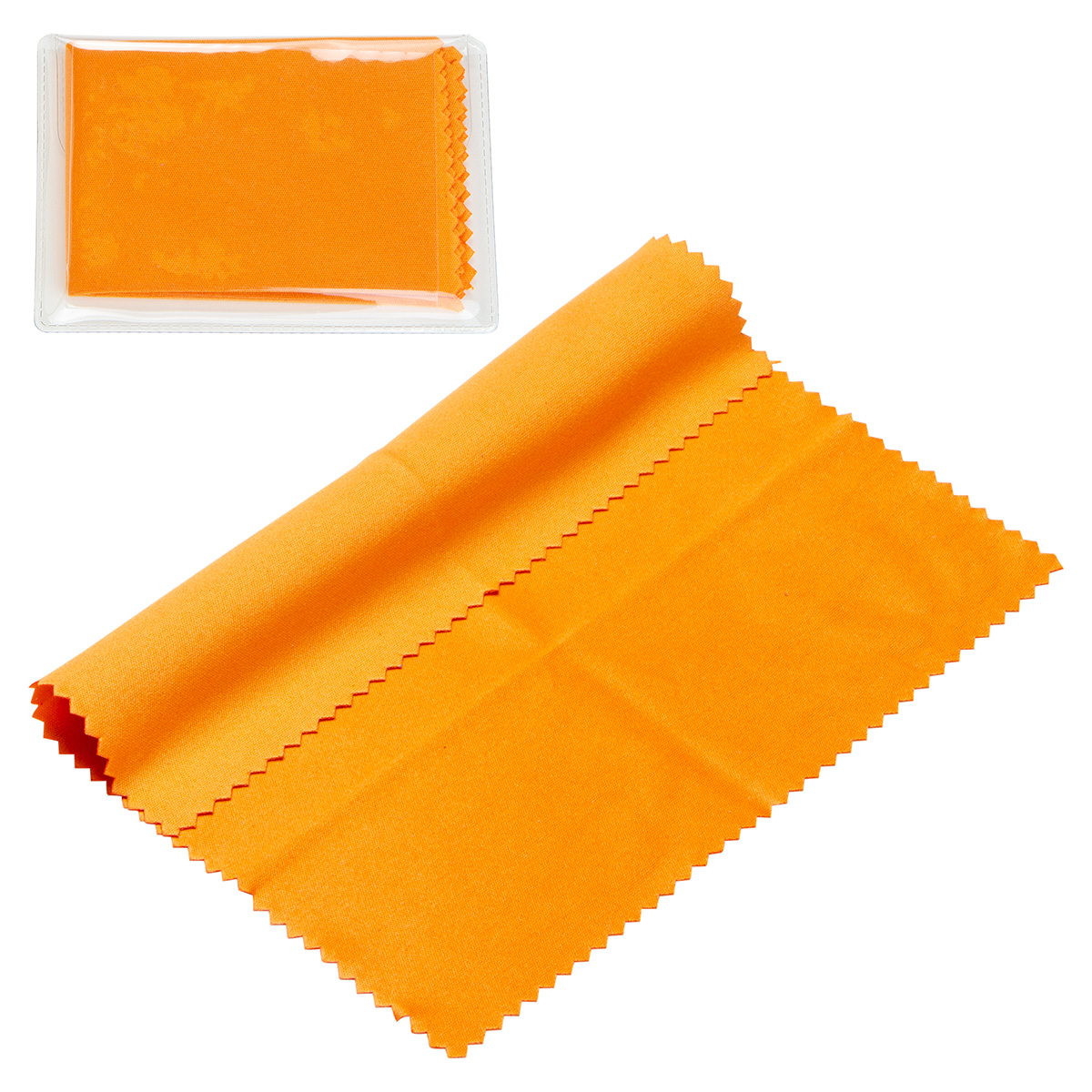 6" x 6" 220GSM Microfiber Cleaning Cloth in Clear PVC Case 45