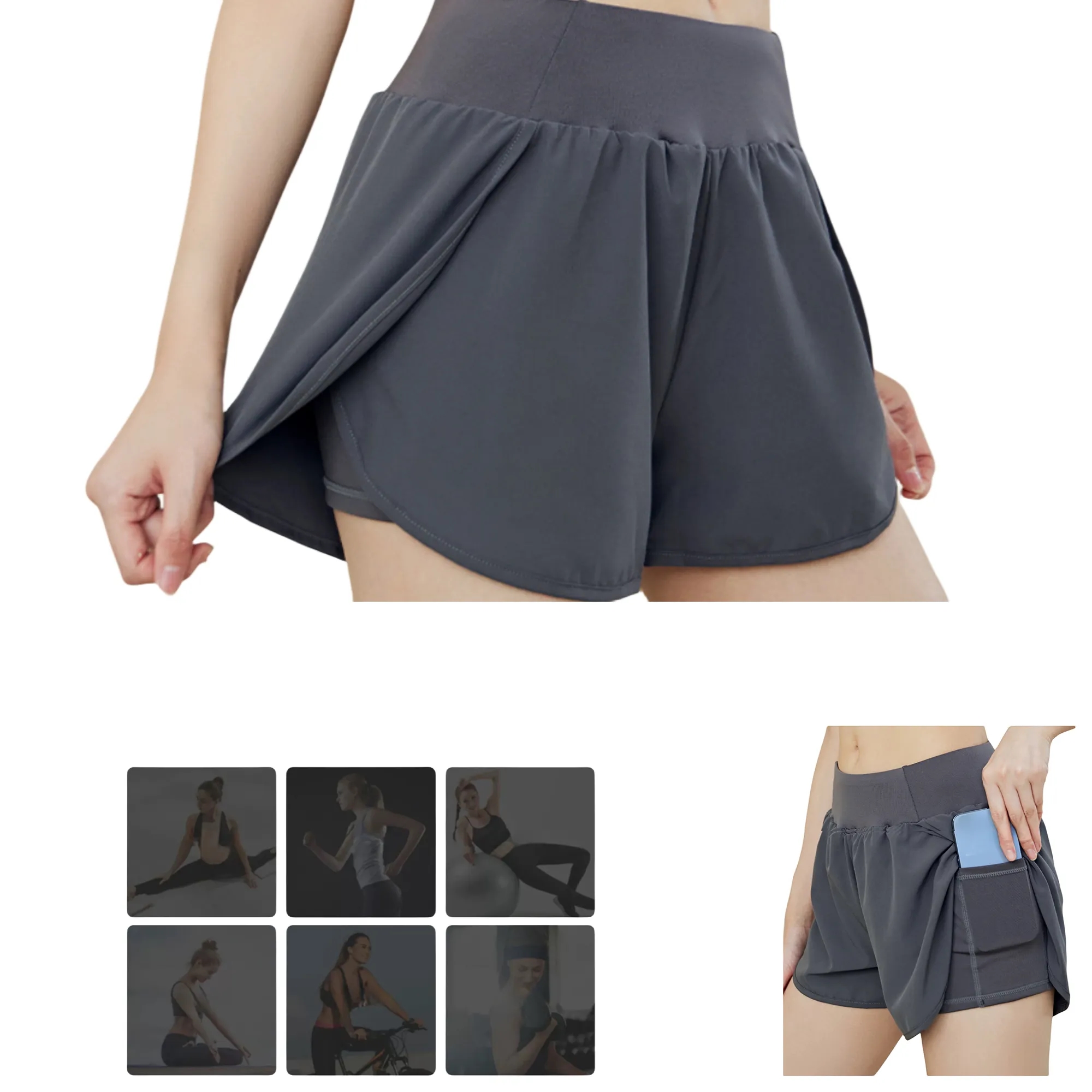 Women's Yoga Running Shorts 7
